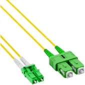 EFB Elektronik O0387.3 Duplex Jumper LC/APC-SC/APC 9/125μ, OS2, LSZH, gelb, 2.0mm, 3m O03873