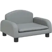 Syfax Hundebett Hellgrau 50x40x30 cm Stoff