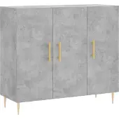Syfax Sideboard Betongrau 90x34x80 cm Holzwerkstoff