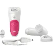 Braun Silk-epil Bibi-Edition kabelloser Epilierer im Set mit Supersonic Gesichts