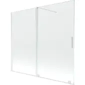 Mexen Velar Duschwand, 2-flügelig, zweigeteilt, 180 x 150 cm, transparent, weiß - 896-180-000-01-20