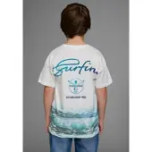 Chiemsee T-Shirt "WAVE", Jungen, Gr. 164/170, weiß, Jersey, Obermaterial: 100% Baumwolle, bedruckt, Basic, Rundhals, Shirts T-Shirt, Kurzarm, Basic-Passform, bedruckt, Rundhalsausschnitt