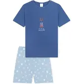 Schiesser Schlafanzug "Pyjama", Jungen, Gr. 116, bunt (blau), Obermaterial: 100% Baumwolle CO., Homewear-Sets Schlafanzug