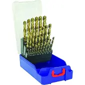 Tivoly Set mit 25 HSSE5-Bohrern, kurzer zylindrischer Schleifschäft, - 11455070017