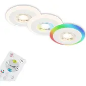 Briloner Di-Ka LED Einbauleuchte Skill Color 3er Set weiß Ø 8,4 cm 5 W dimmbar