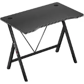 Huzaro Hero 1.4 | Computertisch Gamingtisch Schreibtisch Bürotisch | 100 x 50 cm | Kabeldurchführung | Stahlkonstruktion Carbon Tischplatte | Schwarz