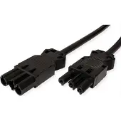 Bachmann Geräteverlängerung GST18-3 Stecker/Kupplung, schwarz, 0,3 m