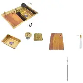 OEM Küchenspüle, Einzelbecken, Edelstahlkonstruktion, 75x46cm E
