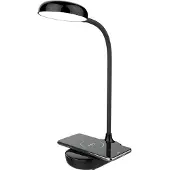 BigBen Interactive , LED Schreibtischlampe Flexibel 15W Qi Ladegerät Touch-Steuerung, Schwarz