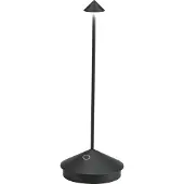 Zafferano Pina Tischlampe - Aufladbare LED Außenlampe - 29 cm - Schwarz