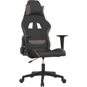 Syfax Gaming-Stuhl Schwarz und Taupe Stoff