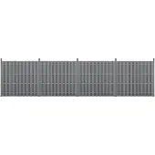 Neu.holz WPC Gartenzaun Sichtschutz Windschutz Lamellenzaun Zaun 747x185cm Grau [.holz]
