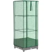 Syfax Hochbeet mit Gewächshaus-Aufsatz Rattan-Optik 40x40x123 cm