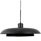 Dyberg Larsen Pendellampe Ava, schwarz, Metall, Ø 44 cm