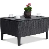 Keter Tisch | Salemo | 56 x 76 cm | Gartentisch | Anthrazit