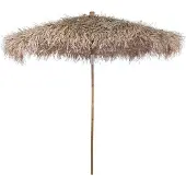 The Living Store Bambus-Sonnenschirm mit Bananenblatt-Dach 210 cm