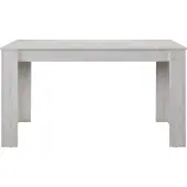 En.casa Esszimmertisch 'Nora' für 6 Personen 140x90x77 cm Eiche Weiß