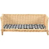 Syfax Hundekorb mit Kissen 90x54x35 cm Natur Weide