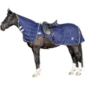 HKM Fliegenausreitdecke -mit abnehmbarem Halsteil- Größe (Pferdedecke) - 95 cm Farbe - Dunkelblau