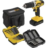 Powerplus Akku-Bohrmaschine POWX00840 mit Schlagschrauber + 53 Zubehörteile