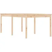 Syfax Gartentisch 203,5x100x76 cm Massivholz Kiefer
