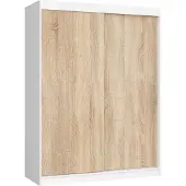 Akord Schiebetürenschrank Mono Weiß/Sonoma-Eiche 150X60X200 Cm