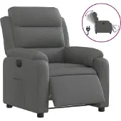 Syfax Relaxsessel Elektrisch Dunkelgrau Stoff