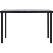 Syfax Esstisch Schwarz und Betongrau 160 x 80 x 75 cm MDF
