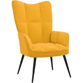 The Living Store Relaxsessel Senfgelb Samt