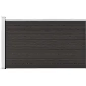 The Living Store Zaunelement WPC 175x105 cm Schwarz