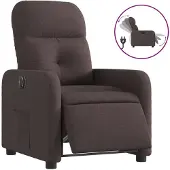 Syfax Relaxsessel Elektrisch Dunkelbraun Stoff
