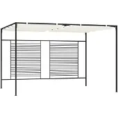 Syfax Pavillon mit Ausziehbarem Dach 3x4x2,3 m Cremeweiß 180 g/m²