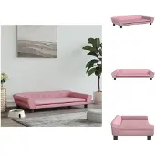vidaXL Hundebett Rosa 100x50x21 cm Samt - Hundebetten