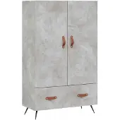 Syfax Highboard Betongrau 69,5x31x115 cm Holzwerkstoff