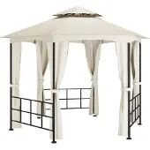 Syfax Pavillon mit Seitenwänden 3,1x2,7 m Creme