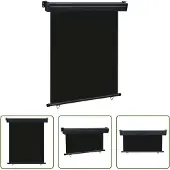 The Living Store Balkon-Seitenmarkise 145x250 cm Schwarz