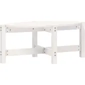 Syfax Couchtisch Weiß 87x48x35 cm Massivholz Kiefer