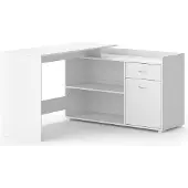 Vicco Eckschreibtisch Noira Weiß 135 x 77 cm mit Schublade, Model 50118
