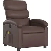 Syfax Massagesessel Braun Kunstleder