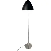 Dyberg Larsen Stehlampe Oulu, schwarz/stahl, Höhe 128 cm