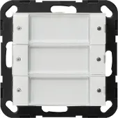 Gira Tastsensor 2, 3-fach, 24 V, potenzialfrei, System 55, Klar/Reinweiß, 1 Stk.