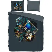 Pure Bettwäsche "Larry" - Blau - (240x220 cm) - 100 % Polyester