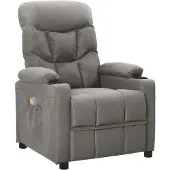 Syfax Massagesessel Hellgrau Stoff
