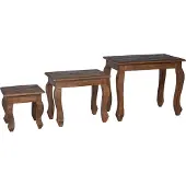 Syfax Nestingtisch 3 pcs Braun Massivholz Mahagoni