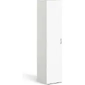 Dmora 1-Tür MehrzweckschrankAm, Multifunktionale Möbel, Schuhschrank, Besenschrank, 39x41 h175 cm, Weiß
