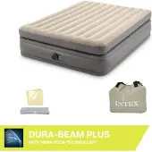 Intex Luftmatratze Prime Comfort, Doppel Luftbett, 152x203x51 cm, Grau
