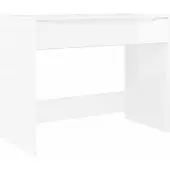 Syfax Schreibtisch Hochglanz Weiß 100 x 50 x 78 cm Holzwerkstoff