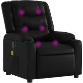 Syfax Massagesessel Schwarz Kunstleder