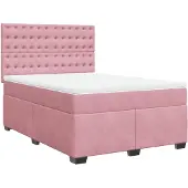 Syfax Boxspringbett mit Matratze Rosa 160x200 cm Samt