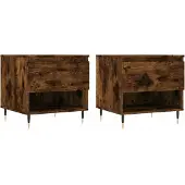 Syfax Couchtische 2 Stk. Räuchereiche 50x46x50 cm Holzwerkstoff